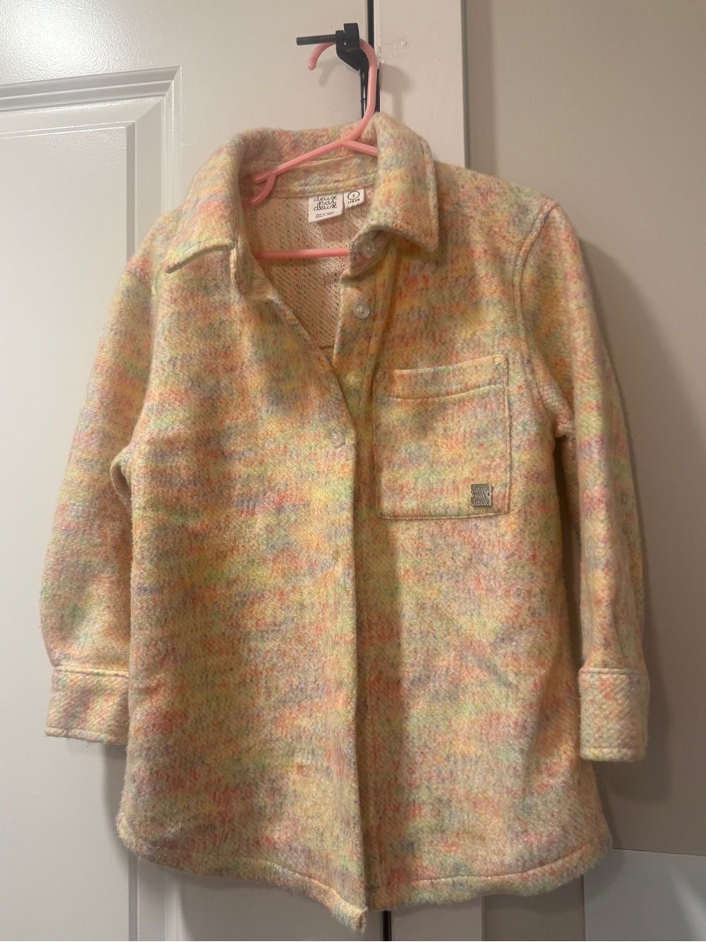 Deux par Deux Girls Multicolor Felt Overshirt